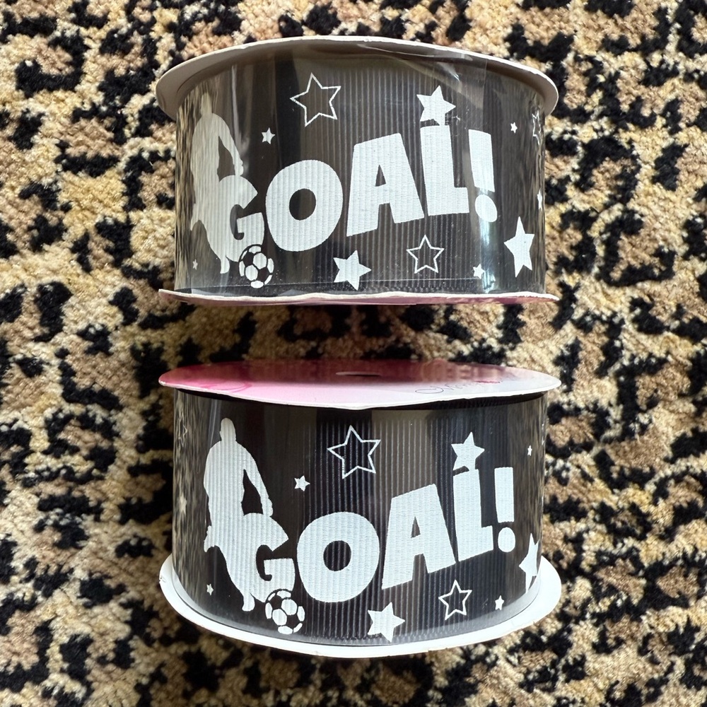 Soccer goal ribbon - 2 spools (NWT)